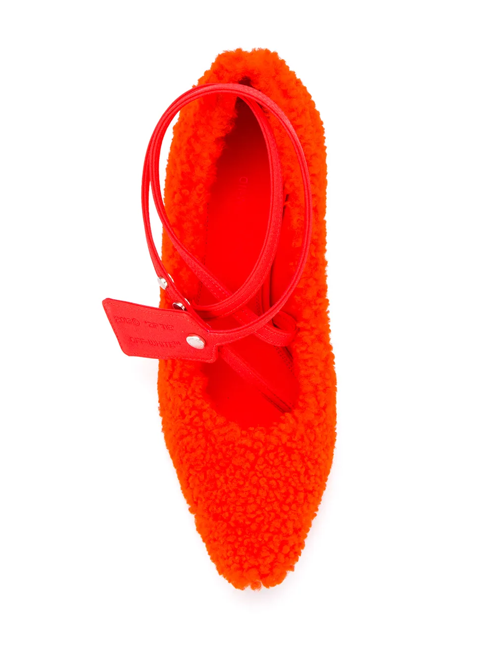 Women Off-White Textured Style Ankle Strap Pumps 4 Women Off-White Textured Style Ankle Strap Pumps - Image 4