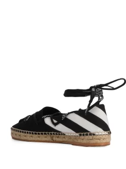 Women Off-White Diagonal Stripe Tie Espadrilles 6 Women Off-White Diagonal Stripe Tie Espadrilles -Off-White 14749026 25644005 1000