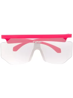 Women Off-White Mask Rectangular-frame Sunglasses
