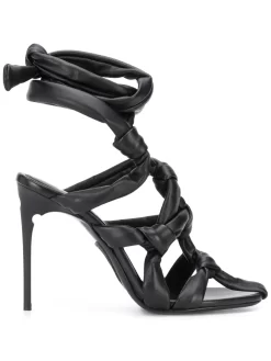 Women Off-White Knotted Strappy Sandals