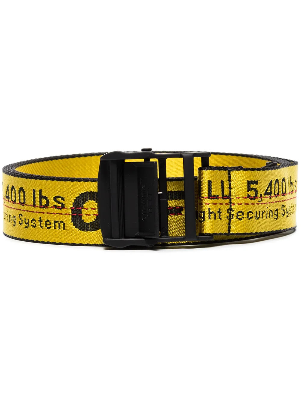 Women Off-White Elongated Industrial Belt 1 Women Off-White Elongated Industrial Belt