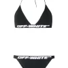 Women Off-White Logo Trim Bikini