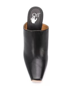 Women Off-White Metallic-heel 110mm Square-toe Mules 7 Women Off-White Metallic-heel 110mm Square-toe Mules -Off-White 15284032 29048857 1000