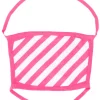 Women Off-White Striped Print Face Mask