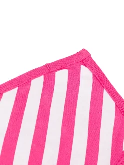 Women Off-White Striped Print Face Mask -Off-White 15462148 27380640 1000