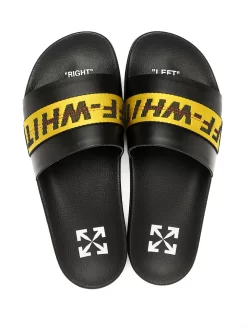 Men Off-White Logo-tape Detail Slides -Off-White 16046574 30328347 1000