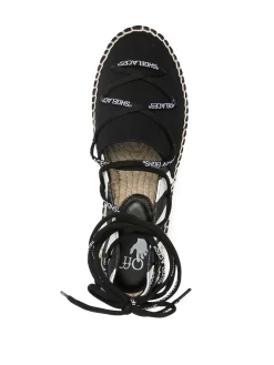 Women Off-White Lace-up Flat Espadrilles -Off-White 16047628 30351935 1000