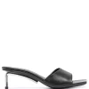 Women Off-White Square-toe Leather Mules