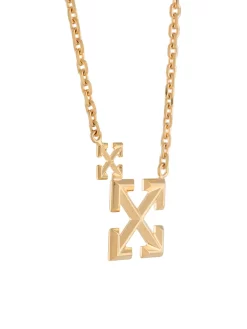 Women Off-White Double Arrows Logo Necklace 5 Women Off-White Double Arrows Logo Necklace -Off-White 16047663 30481864 1000