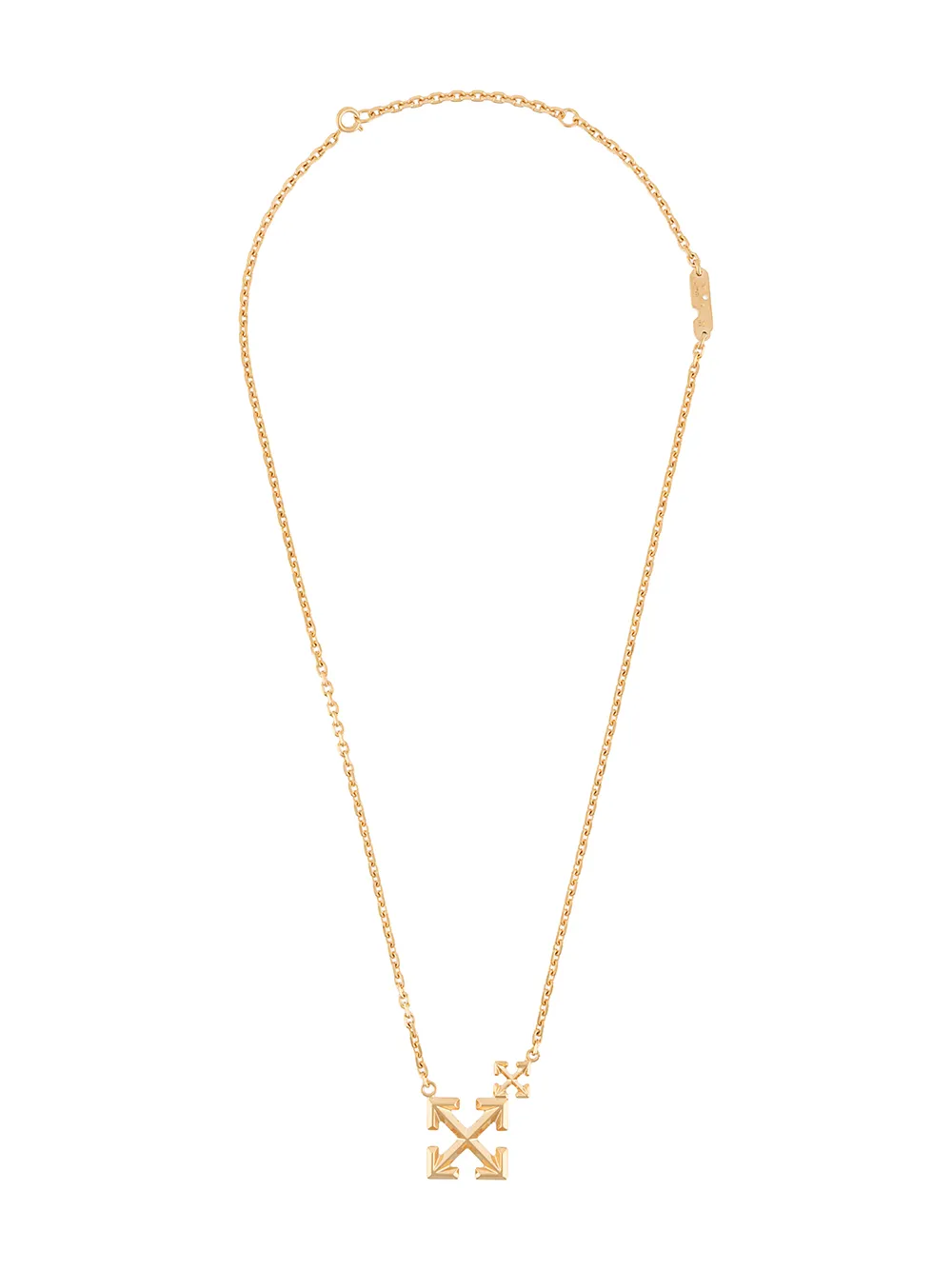 Women Off-White Double Arrows Logo Necklace 1 Women Off-White Double Arrows Logo Necklace