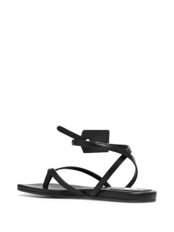 Women Off-White Zip Tie Leather Sandals -Off-White 16448232 32220570 1000