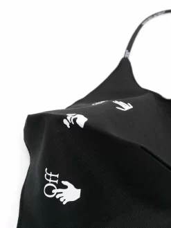 Women Off-White Swimm Logo-print Face Mask -Off-White 16865656 34795967 1000