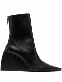 Women Off-White Doll Wedge Ankle Boots