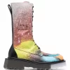 Women Off-White Sponge Paint Splatter-effect Boots