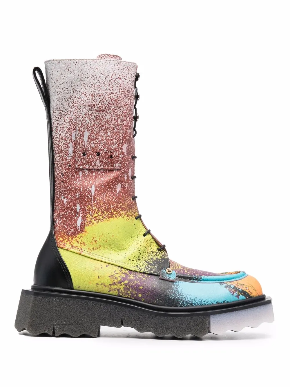 Women Off-White Sponge Paint Splatter-effect Boots 1 Women Off-White Sponge Paint Splatter-effect Boots