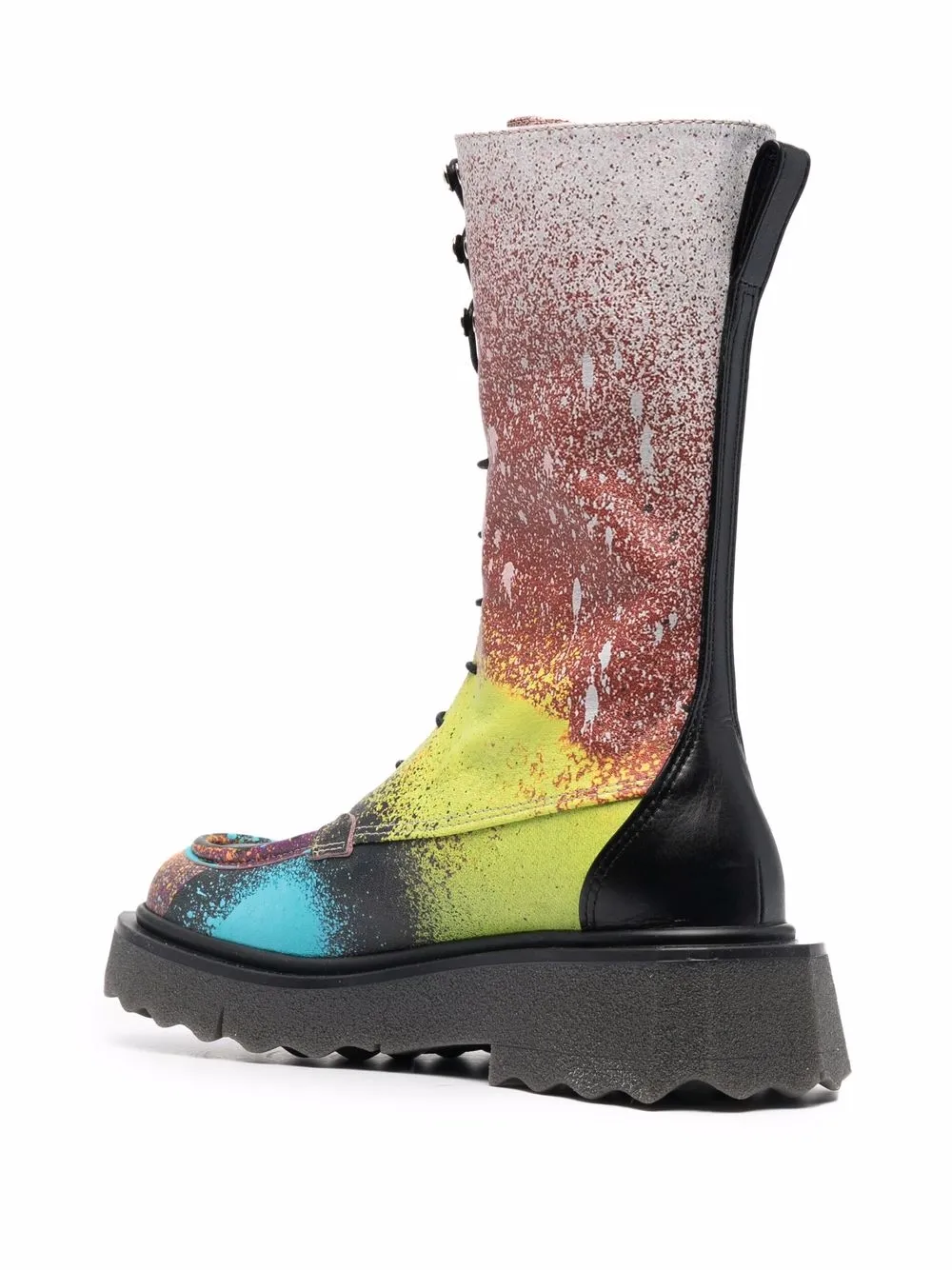 Women Off-White Sponge Paint Splatter-effect Boots 3 Women Off-White Sponge Paint Splatter-effect Boots - Image 3