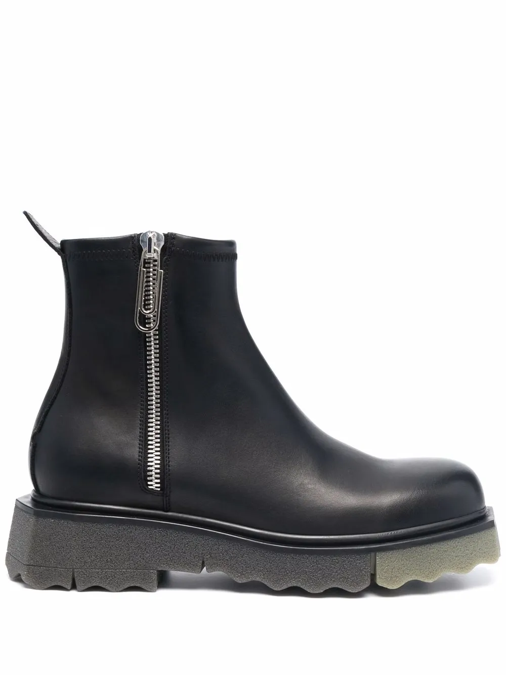 Men Off-White Zip-fastening Sponge Ankle Boots 1 Men Off-White Zip-fastening Sponge Ankle Boots