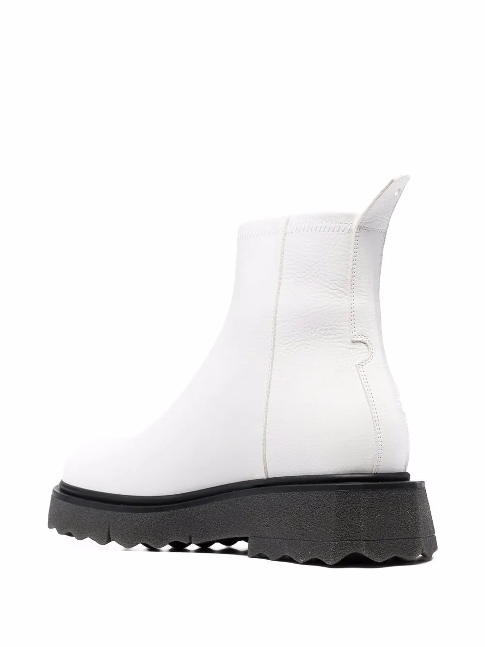 Men Off-White Contrast Panel Ankle Boots 3 Men Off-White Contrast Panel Ankle Boots - Image 3