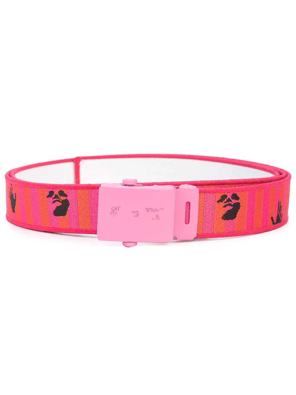 Women Off-White Striped Industrial Belt 1 Women Off-White Striped Industrial Belt