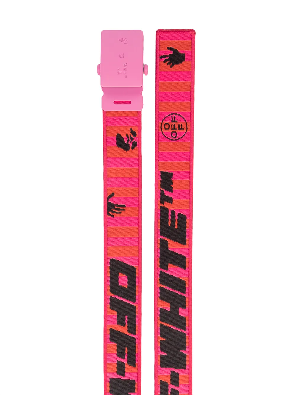 Women Off-White Striped Industrial Belt 2 Women Off-White Striped Industrial Belt - Image 2