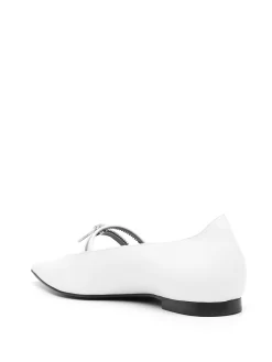 Women Off-White Paperclip-detail Ballerina Shoes -Off-White 17388797 36153695 1000