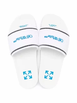 Men Off-White Towel Logo-embroidered Slides -Off-White 17422462 36062316 1000