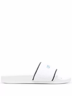 Men Off-White Towel Logo-embroidered Slides