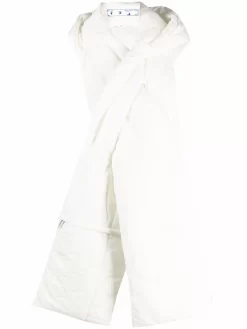 Women Off-White Padded-effect Scarf