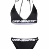 Women Off-White Logo-band Bikini Set