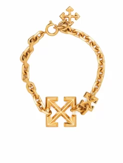 Women Off-White Arrows Motif Charms Bracelet