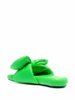 Women Off-White Bow-detail Slippers -Off-White 17590483 37399695 1000