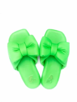 Women Off-White Bow-detail Slippers -Off-White 17590483 37399707 1000