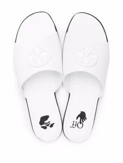 Women Off-White Arrow Plaque Flat Sandals -Off-White 17590499 38417178 1000