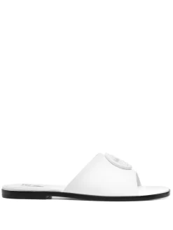 Women Off-White Arrow Plaque Flat Sandals