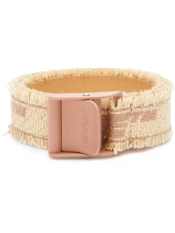 Women Off-White Industrial Raffia Belt