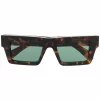 Women Off-White Nassau Tortoiseshell Square-frame Sunglasses