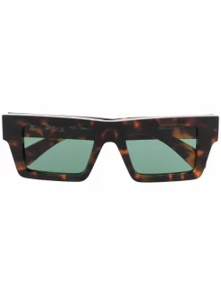 Women Off-White Nassau Tortoiseshell Square-frame Sunglasses