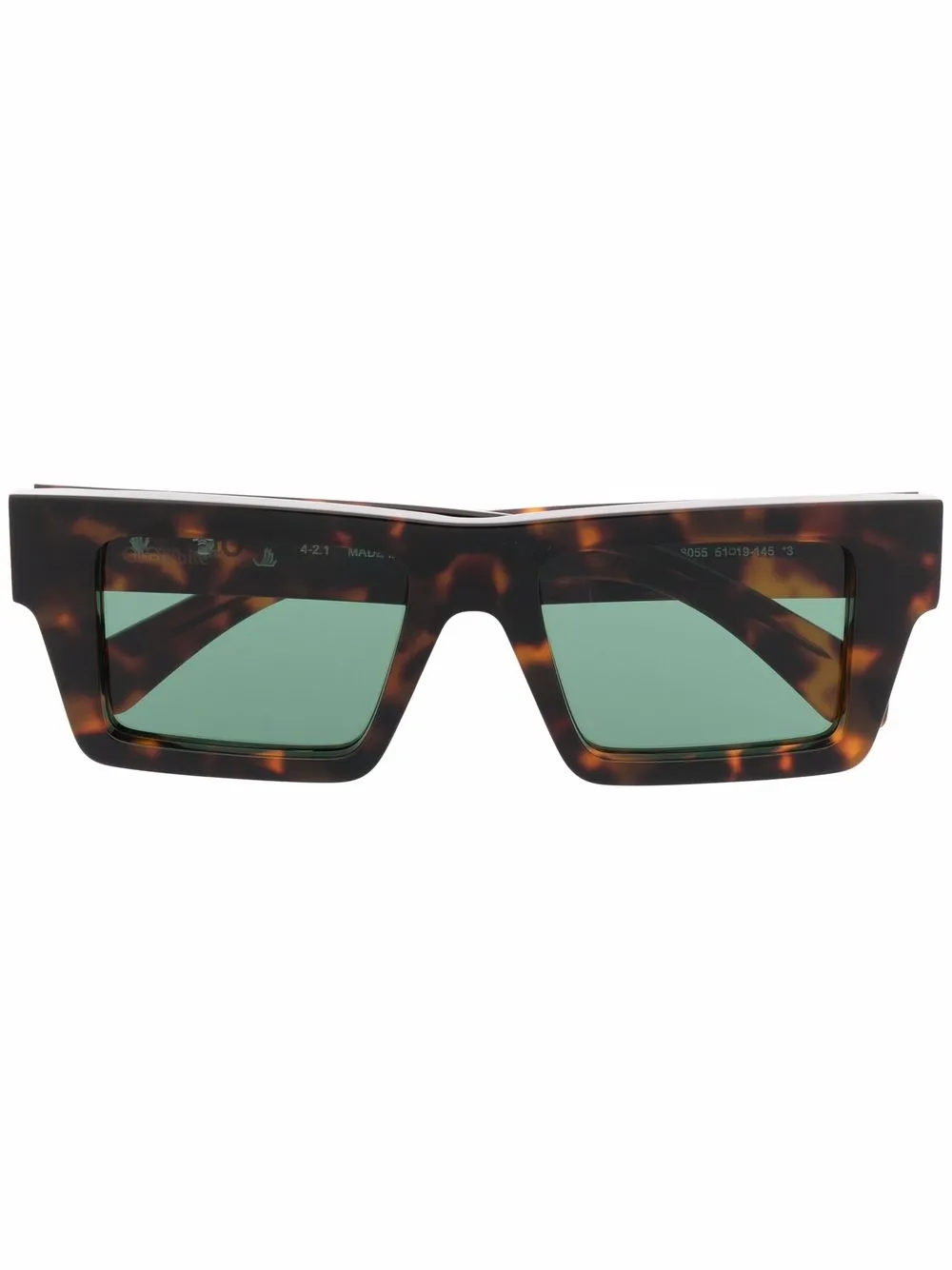 Women Off-White Nassau Tortoiseshell Square-frame Sunglasses 1 Women Off-White Nassau Tortoiseshell Square-frame Sunglasses