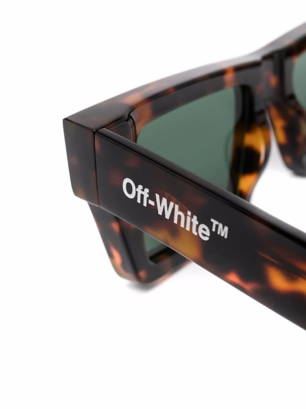 Women Off-White Nassau Tortoiseshell Square-frame Sunglasses 3 Women Off-White Nassau Tortoiseshell Square-frame Sunglasses - Image 3