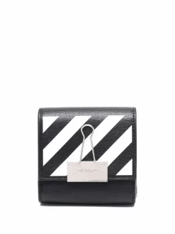 Women Off-White Binder Clip Diag Wallet