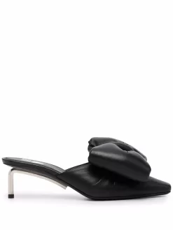 Women Off-White Allen Padded-bow Leather High-heel Mules