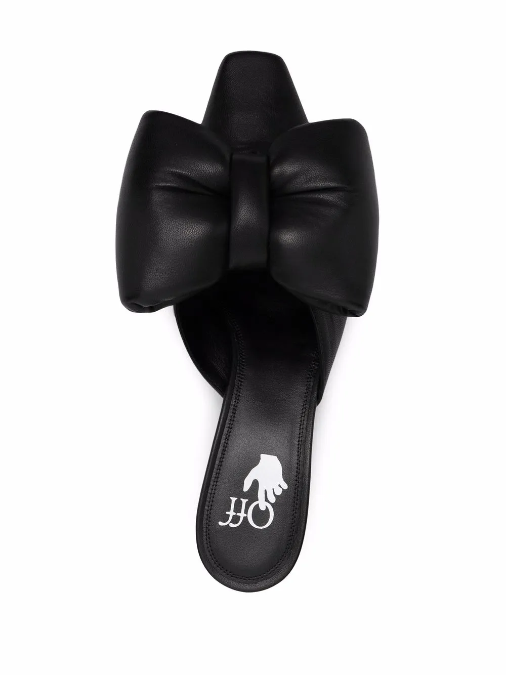 Women Off-White Allen Padded-bow Leather High-heel Mules 4 Women Off-White Allen Padded-bow Leather High-heel Mules - Image 4