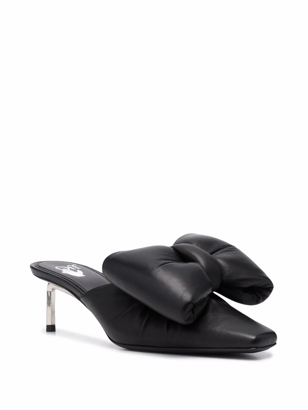 Women Off-White Allen Padded-bow Leather High-heel Mules 2 Women Off-White Allen Padded-bow Leather High-heel Mules - Image 2