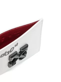 Women Off-White Jitney Leather Card Case -Off-White 18014784 40566669 1000