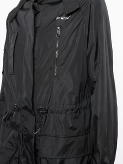 Women Off-White Diag-stripe Hooded Raincoat 9 Women Off-White Diag-stripe Hooded Raincoat -Off-White 18071376 38460348 1000