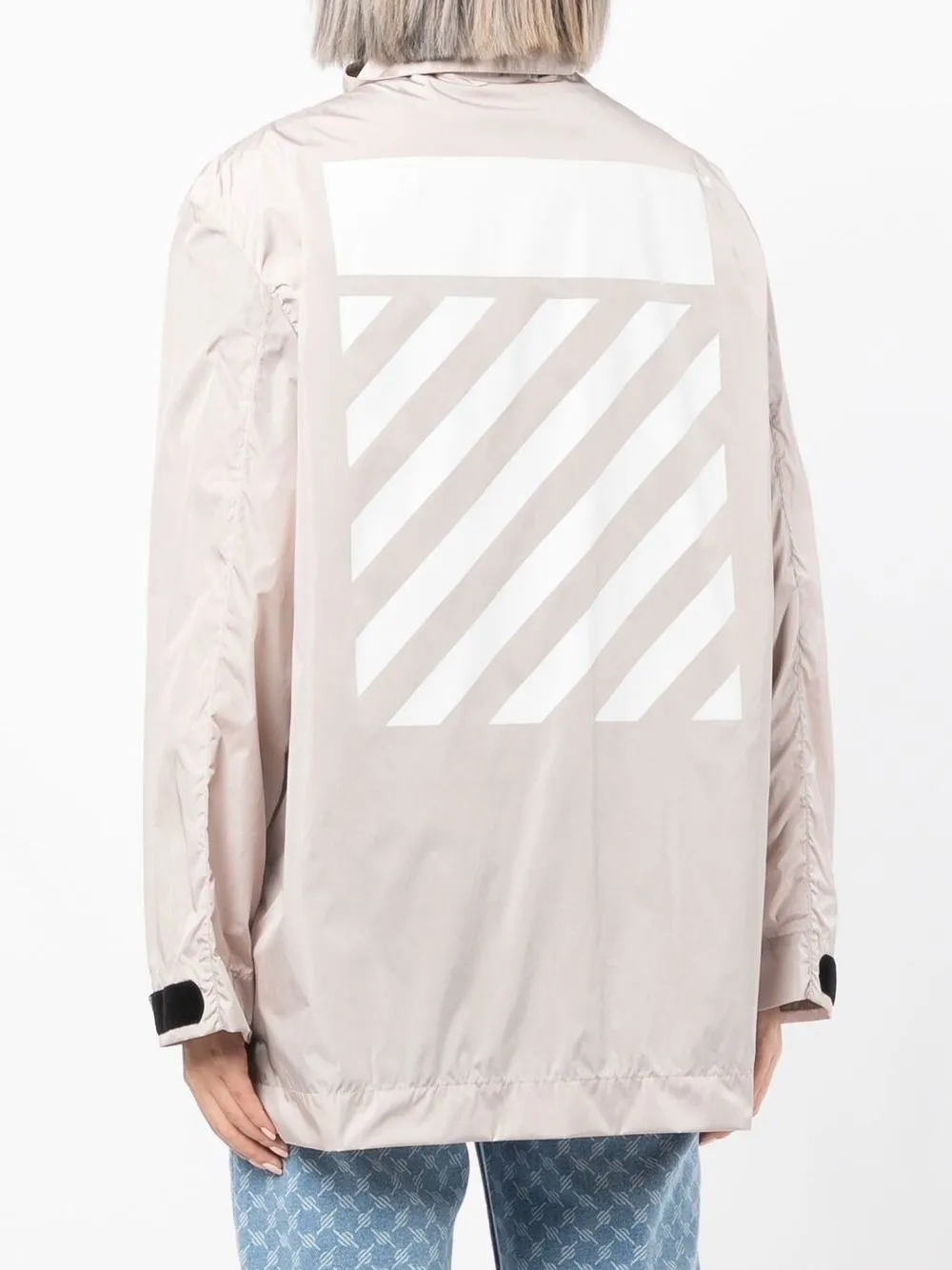 Women Off-White Diag Track Coat 4 Women Off-White Diag Track Coat - Image 4