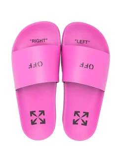 Women Off-White Logo-pront Sliders -Off-White 18336027 39244280 1000