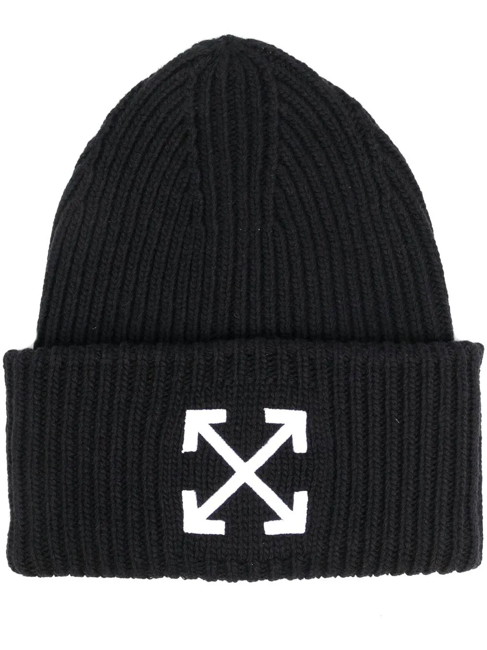 Women Off-White Arrow-motif Embroidered Beanie 1 Women Off-White Arrow-motif Embroidered Beanie