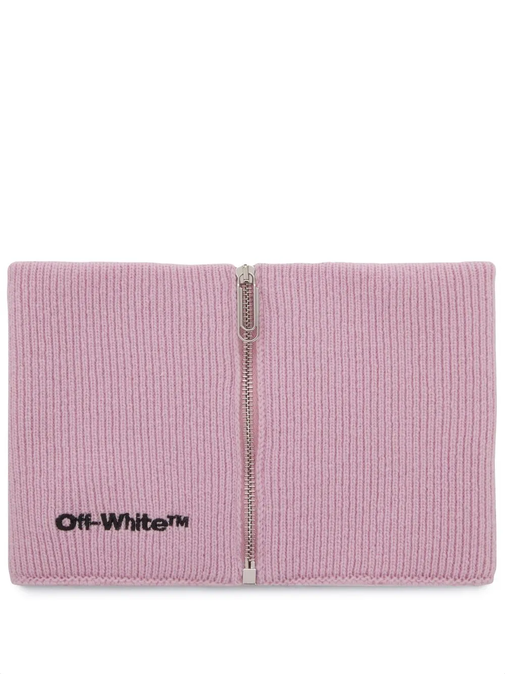 Women Off-White Logo-embroidered Ski Scarf 1 Women Off-White Logo-embroidered Ski Scarf