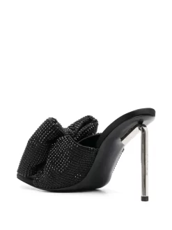 Women Off-White Strass Bow 110mm Allen Mules -Off-White 18531665 41973642 1000